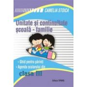 Unitate si continuitate scoala-familie clasa a III-a (Agenda elevului)